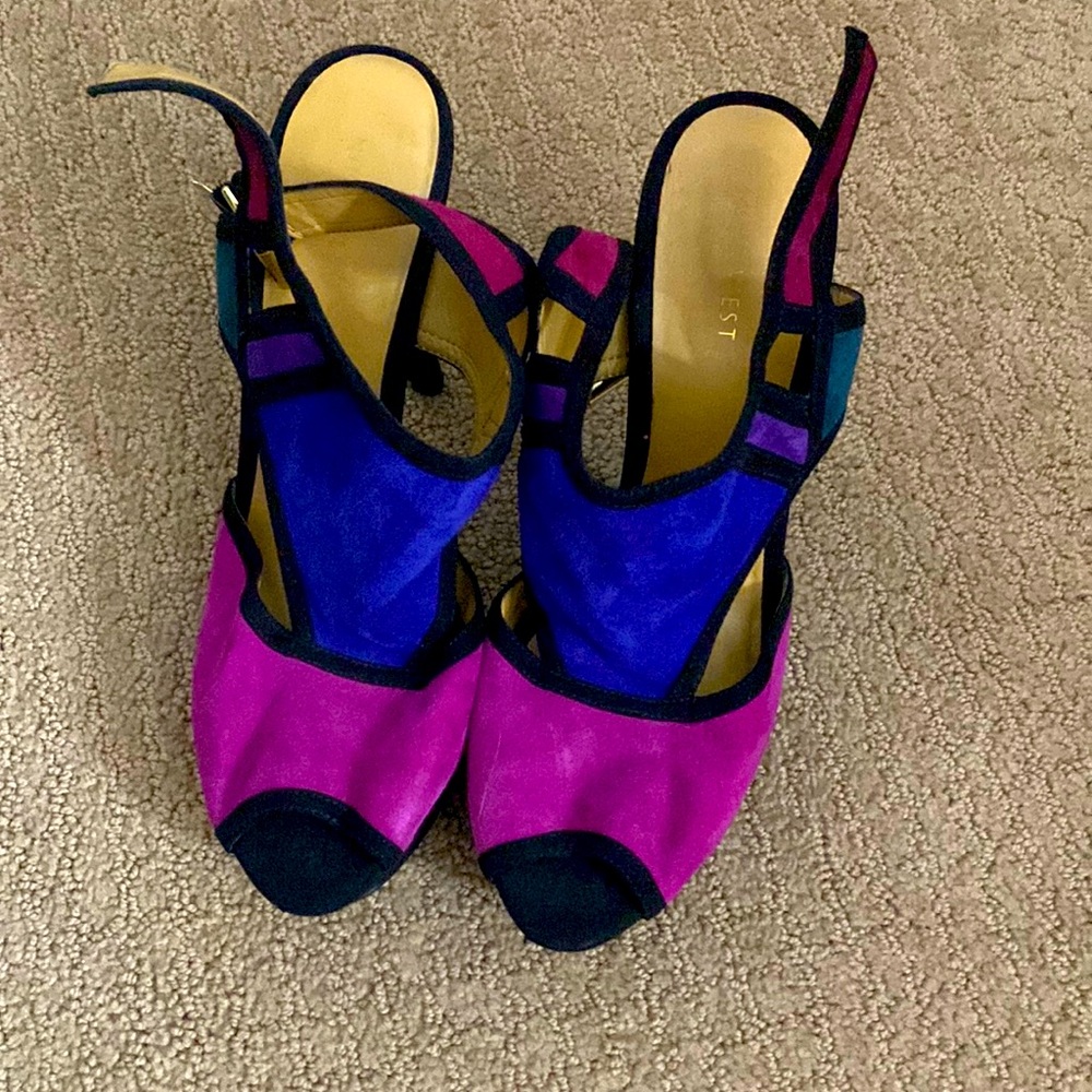Nine West colorful heels worn for about a year